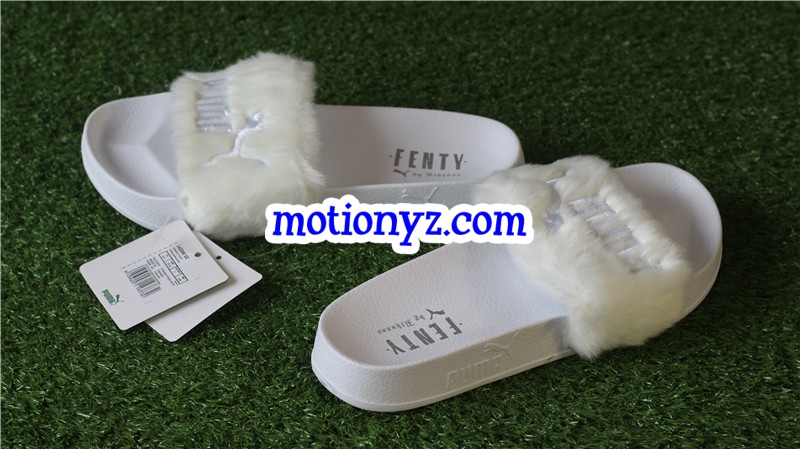 Puma Leadcat Fenty Fur Slide White